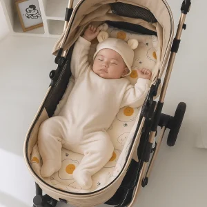 Coussin de poussette doux pour bébé, confortable, imprimé de dessin animé, tapis de siège respirant, siège de voiture, chaise de salle à manger, coussin en coton Coussin de poussette doux pour bébé, confortable, imprimé de dessin animé, tapis de siège respirant, siège de voiture, chaise de salle à manger, coussin en coton