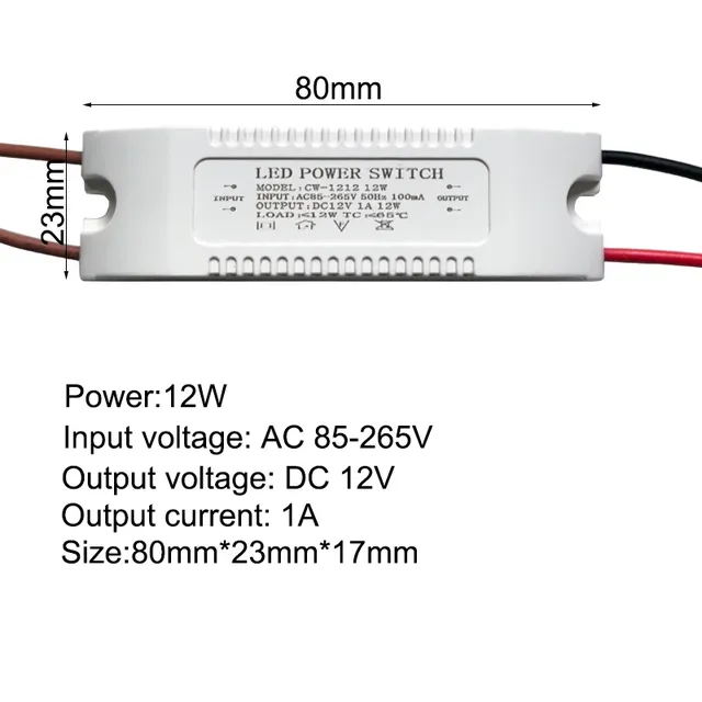 Alimentation LED DC 12V – vue 2