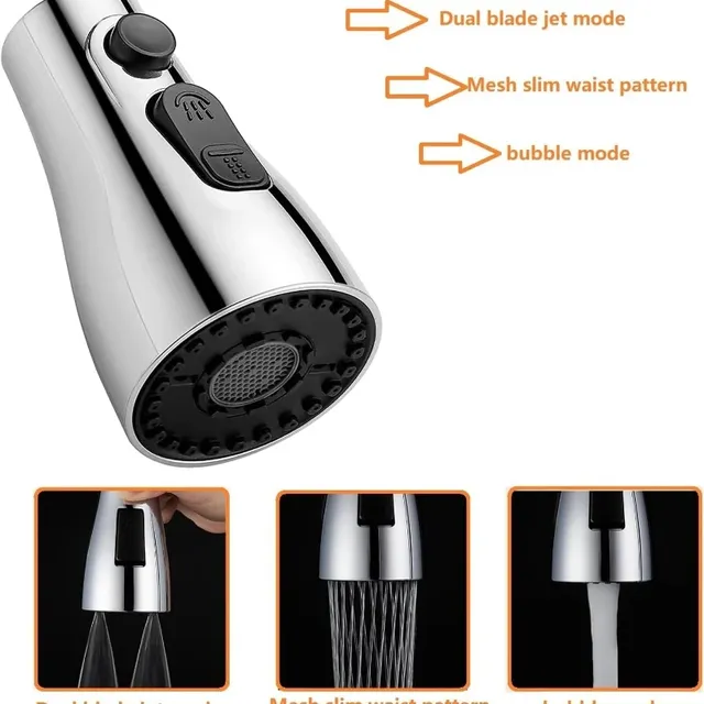 Buse de pulvérisation de robinet de cuisine extractible – vue 2