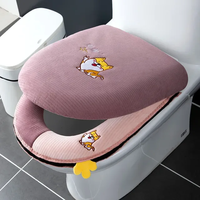Juste de siège de toilette brodée de dessin animé – vue 4