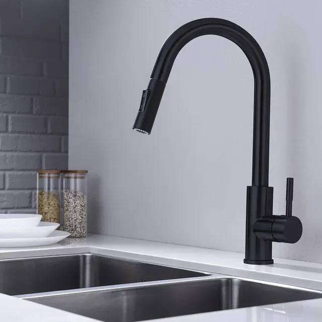 Tête pulvérisation robinet cuisine bec remplacement noir… – vue 5