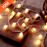 Guirxiété lumineuse boule LED alimentée par…