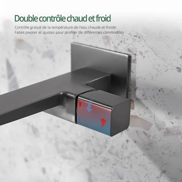 Robinet de salle de bains en bronze/noir/or… – vue 4