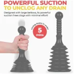 Drague de canalisation d&rsquo;évier, piston de vidange de cuisine et de toilettes, outil de dragage de tuyau électrique d&rsquo;évier de bain, bouchon à ventouse, outils de salle de bains