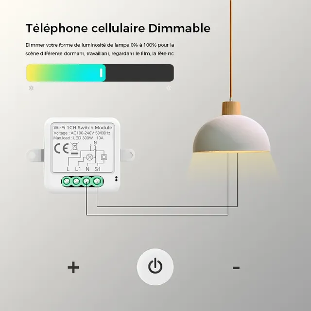 Avoir Wifi interrupteur sans fil Bronze brossé panneaux… – vue 2
