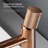 Robinet de lavabo en or rose brossé Robinet de salle de… – vue 5