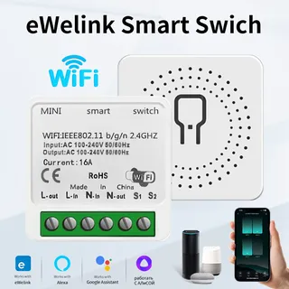 Ewelink 16A WIFI commutateur Intelligent commutateur sans fil 100-240V…