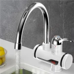 Robinet d&rsquo;eau chaude instantanée-robinet électrique à chauffage rapide avec double contrôle de température pour utilisation d&rsquo;évier de cuisine et de salle de bain