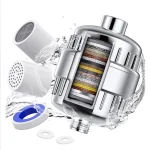 Filtre à eau de douche, 15-20 étapes, élimine le chlore, les métaux lourds, pomme de douche filtrée, adoucit la Filtration dure du robinet de cuisine