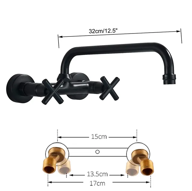 Robinet de lavabo en laiton Antique – vue 5