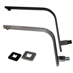 Bras et bride de douche haut de gamme fixés au mur noir/chromé, pluie carrée de montée de douche