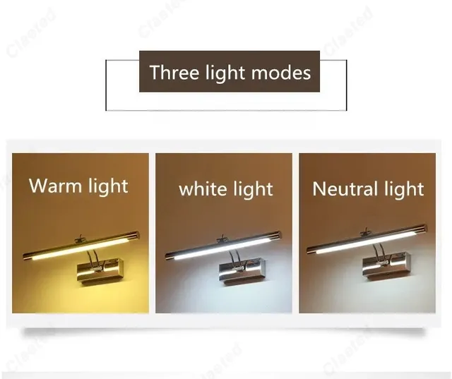 European Retro LED Mirror Makeup Wall Lamp Bathroom… – vue 5