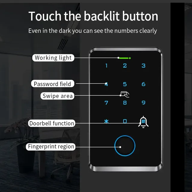 Clavier de contrôle d'accès par empreinte digitale WiFi… – vue 6