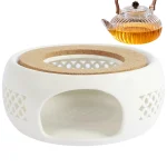 Chauffe-théière en céramique creuse, avec coussin en liège, résistant à la chaleur, pour café et thé, pratique