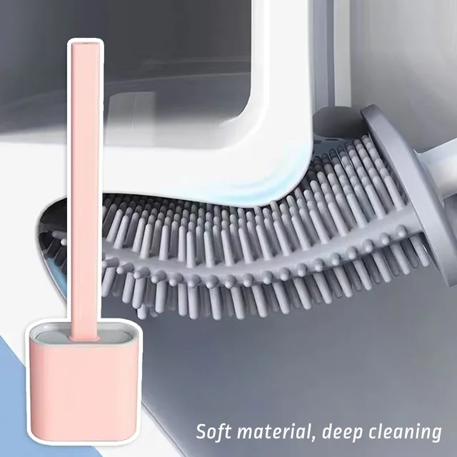 Brosse toilette murale sol silicone doubleface plate… – vue 6