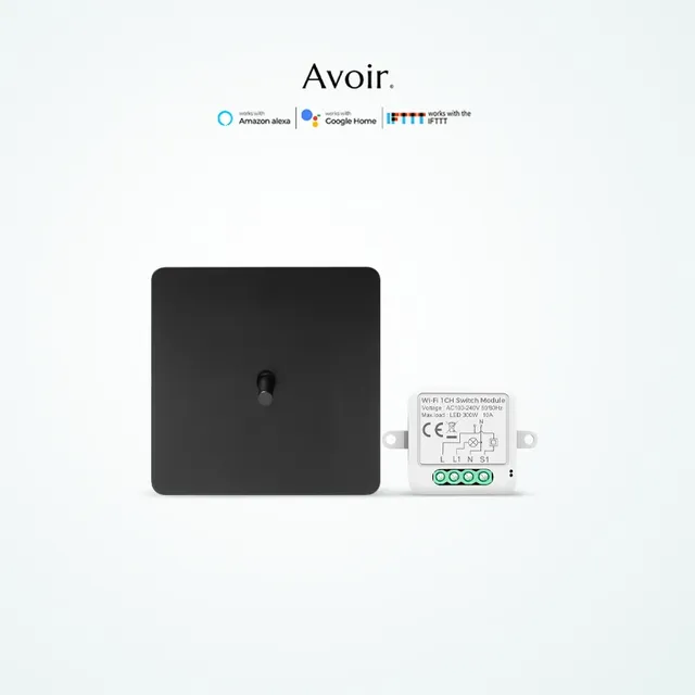 Avoir Tuya Wifi commutateur Vintage noir interrupteur…