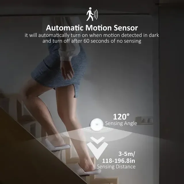 Détecteur de mouvement LED veilleuse USB Rechargeable… – vue 2