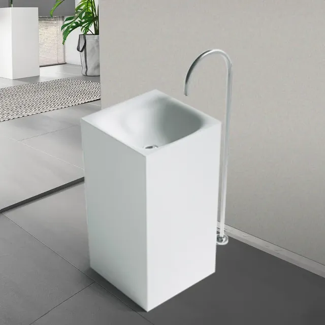 Lavabo autoportant pierre artificielle marbre… – vue 3