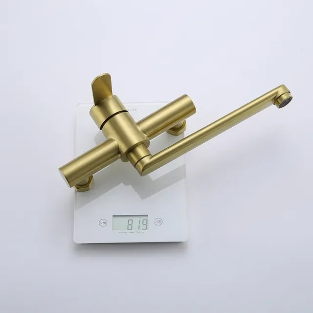 Robinet d'évier de cuisine en acier inoxydable 304 or… – vue 4