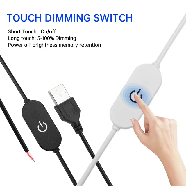 Câble de commutation de gradation tactile USB…