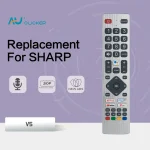 Télécommande TV vocale pour Sharp AQUOS SHW/RMC/0134 Netflix Prime YouTube f-play Smart TV avec fonction vocale