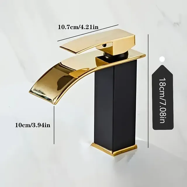 Robinet cascade de luxe noir blanc or avec tuyau chaud… – vue 5