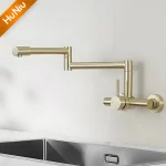 HuNiu robinet de cuisine pliant en acier inoxydable 304, robinet de salle de bains, robinets pliables rotatifs, robinet dissimulé de cuisine