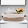 Panier rangement ovale corde tressée beige bohème… – vue 3