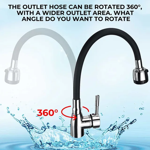 Robinet de lavabo de cuisine Flexible rotatif à 360 degrés – vue 5