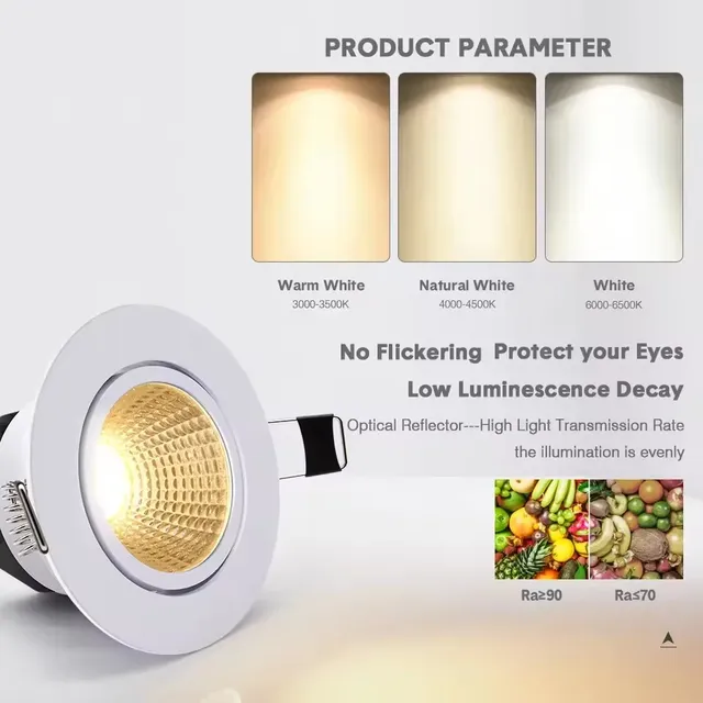 Downlights LED à intensité variable 7W 10W spots 12W 15W… – vue 4
