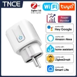 TNCE TUYA prise intelligente WiFi ou Zigbee3.0 prise EU 16A/20A moniteur de puissance fonction de synchronisation commande vocale fonctionne avec Alexa Google Home
