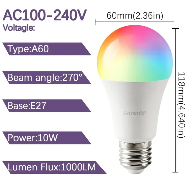 Ampoule LED RGB à Base E27 – vue 2