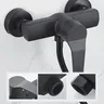 Robinet mitigeur mural noir pour salle de bains et douche – vue 4