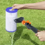 Cartouche de filtre pour piscine, brosse de nettoyage, livres efficaces, changement de filtre avec 6 jets d&rsquo;eau injuste