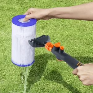 Cartouche de filtre pour piscine, brosse de nettoyage, livres efficaces, changement de filtre avec 6 jets d’eau injuste Cartouche de filtre pour piscine, brosse de nettoyage, livres efficaces, changement de filtre avec 6 jets d’eau injuste