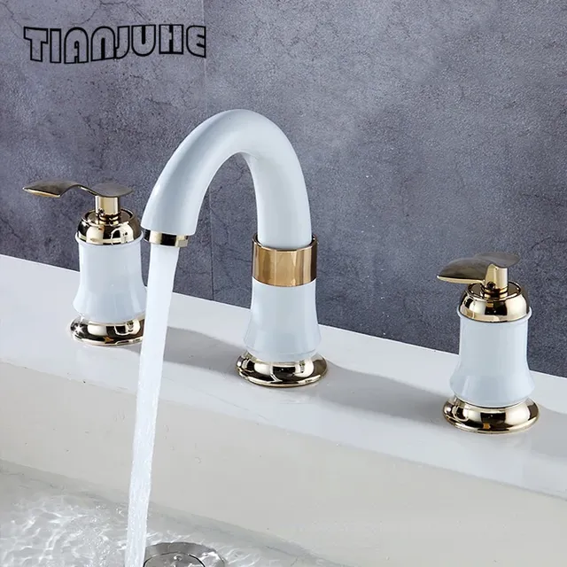 Robinet de lavabo en laiton or Rose – vue 2