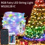 Lumières LED USB intelligentes 5/10/20m, guirlande lumineuse féerique, application à distance, décoration intérieure et extérieure multifonctionnelle pour fête, vacances de noël