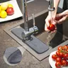 Tapis absorbant évier lavabo cuisine microfibre gris… – vue 6