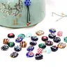 Perles de verre ovales gravées au chalumeau faites à la… – vue 2