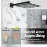 Pommeau de douche de pluie noir mat – vue 3