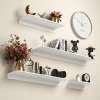 Support de rangement pour le bain  Etagères murales  Flottant  Noir mat  Miroir de cuisine de salle de bain  Métal  Organisateur de douche  Pas de perceuse  Accessoires pour la maison