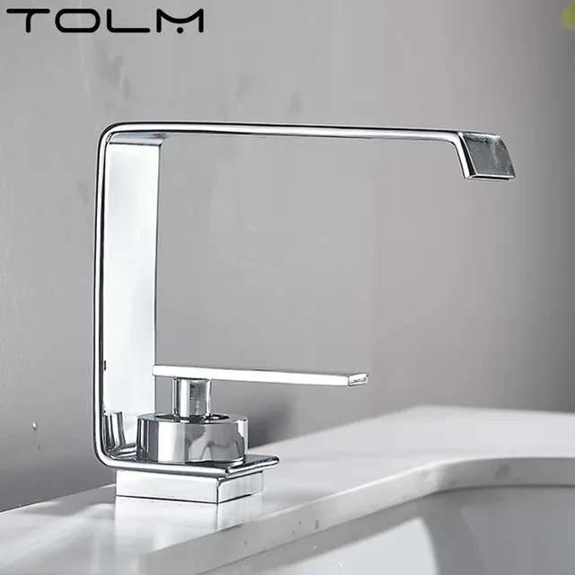 Mitigeur lavabo monocommande chromé contemporain… – vue 2