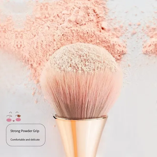 Pinceau de maquillage en éventail doré Rose – vue 3