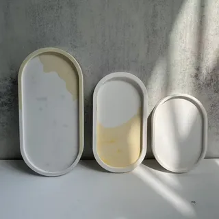 Moule de dessous de verre ovale en Silicone