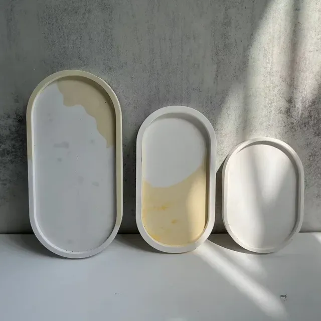 Moule de dessous de verre ovale en Silicone