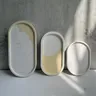 Moule de dessous de verre ovale en Silicone