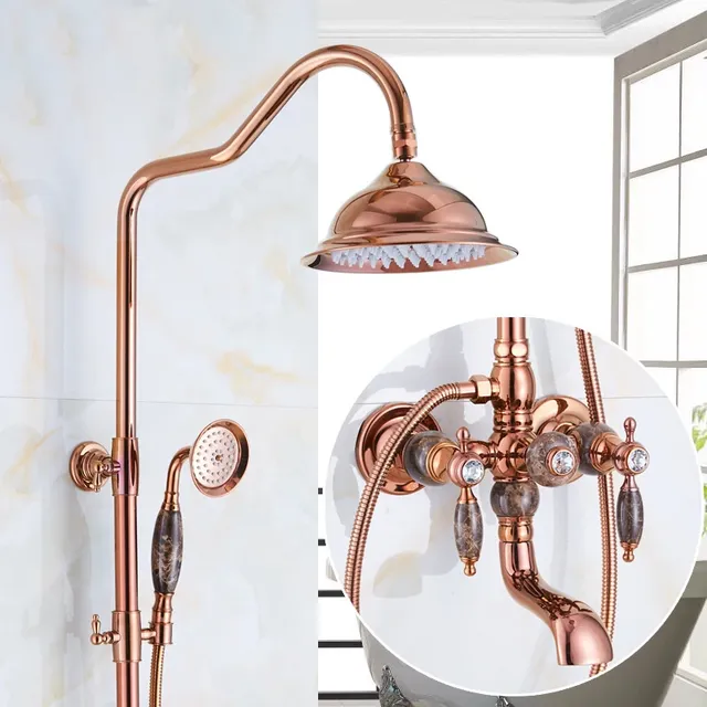 Pommeau douche mural laiton massif finition bronze… – vue 2