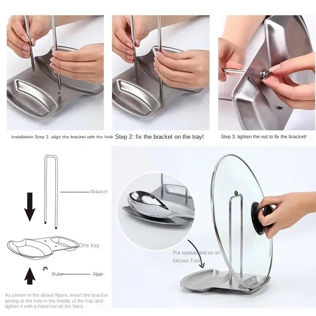 Support rangement casseroles poêles couvercles acier… – vue 4