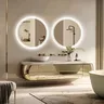 Grand miroir de salle de bain rond rétro-éclairé – vue 4