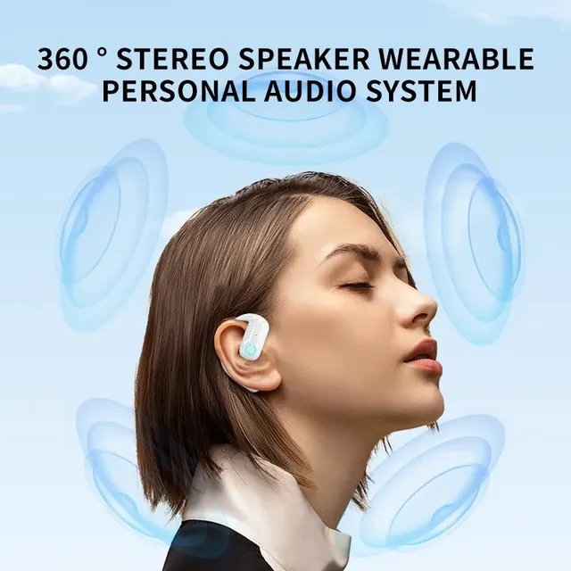 Écouteur sans fil ouvert Bluetooth 5.4 180 ° Casque… – vue 4